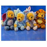 (4)Winnie the Pooh Friends in Costume Plush Lot