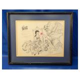 Framed Disney Beauty & the Beast Sketch Art
