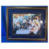 Framed Renoir Boating Party Print