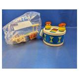 Fisher-Price Music Box Drum & Toy Lot