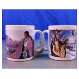 (2)Native American Blessing Glass Mug Duo
