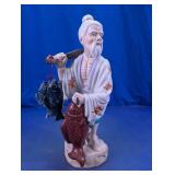 Chinese Fisherman Ceramic Figurine