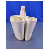 White Glass Brush Caddy
