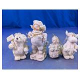Holiday Plaster Ornament Figurines