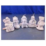 Holiday Plaster Ornament Figurines