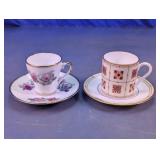 (4)Vintage Mixed Pattern Glass Espresso Set