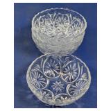 Set of 4 Patterned Glass Individual Bowls