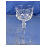 Vintage Etched Floral Glass Stemware