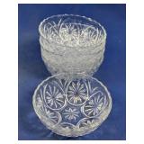 Starburst Pattern Glass Bowls