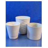 White Ceramic Planter Pots