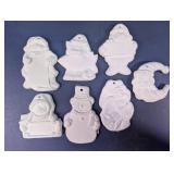 Holiday Plaster Ornament Figurines