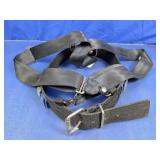 Black Adjustable Strap Harness Belt Set