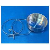 Stainless Steel Hanging Pet Bowl Set