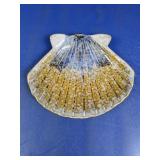 Vintage Ceramic Scallop Shell Trinket Dish