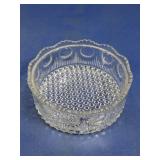 Clear Pressed Glass Round Dish