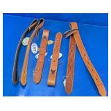 Assorted Leather Tack Straps & Cinch Pieces
