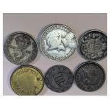 World Coins and Vintage Tokens Lot