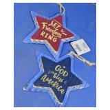 Patriotic Corrugated Metal Star Wall Decor