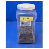 Jar of Emerald Green Velvet Okra Seeds