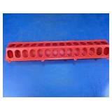 Red Plastic Poultry Trough Feeder