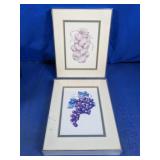(2) Botanical-Themed Art Framed Duo