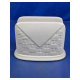 Vintage Ceramic Basketweave Napkin Holder