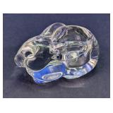 Clear Glass Abstract Ashtray