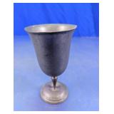 Silver-Tone Metal Goblet Cup