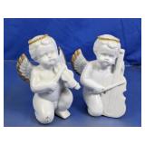 Musical Cherub Angel Figurine Pair