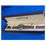 Orvis Men's Chronograph Watch with Leather Band