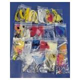Assorted Fishing Jig Lures & Skirted Hooks