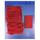 Set of Red Drawstring Gift Bags