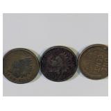 Assorted Antique US One Cent Coins