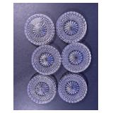 (6)Vintage 24% Lead Crystal Coasters Lot