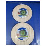 Plaid Wooden Plate Assiettes Set