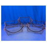 Metal Wire Storage Baskets Lot