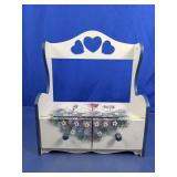 Hand-Painted Heart Cutout Wooden Wall Shelf