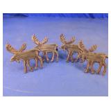Set of Moose Metal Napkin Rings