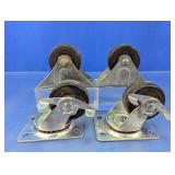 4 Industrial 2 1/2" Rigid Castors