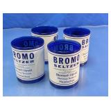 Bromo Seltzer Blue White Glass Tumblers