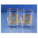 Texas Limited Gold Rim Glass Tumblers