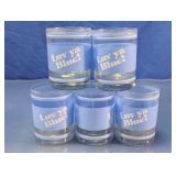 Luv Ya Blue Glass Tumblers