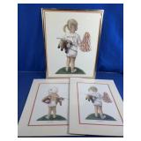 (3) University of Texas "In Training" Art Prints