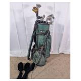 Assorted Golf Clubs With Golf Bag