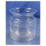 Round Clear Glass Wide-Mouth Vase