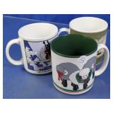 Assorted Ceramic Coffee Mugs Lot