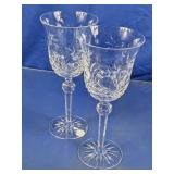 Cut Glass Stemmed Wine Glasses