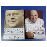(2) Hardcover Biographies: Karl Rove & Jack Welch