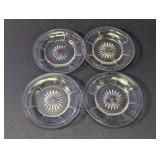 4 Vtg Heisey Colonial Star Plates