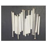 Assorted Metal Nails and White Spacers